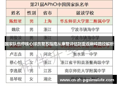 国家队伤停核心球员复苏指南从康复评估到重返巅峰路径解析 国家队伤停核心球员复苏指南从康复评估到重返巅峰路径解析